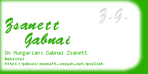 zsanett gabnai business card